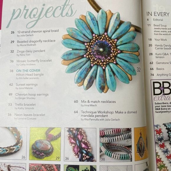 Bead & Button Magazine Jewelry Crafting Book u June 2018 Issue Beachy Bangles - Picture 4 of 8